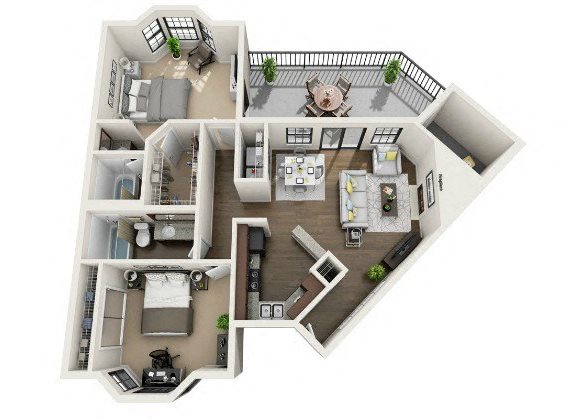 Sandpiper: 2BR 2BA/1082 SF